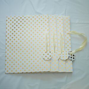 FlexiGoods 4-Pack Large Premium Quality Gift Bags for Christmas (4, gold)